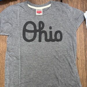 HOMAGE Gray Crewneck Tee with Red Tag